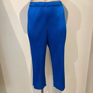 Issey Miyake Pleats Please Blue Cropped Pant